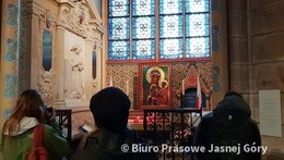 Obraz Matki Bożej Jasnogórskiej w Notre-Dame