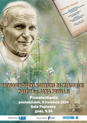 VIII Wojewódzki Konkurs Recytatorski Poezji św. Jana Pawła II